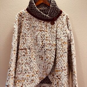 Maria Sole Wrap Around Sweater. Size M